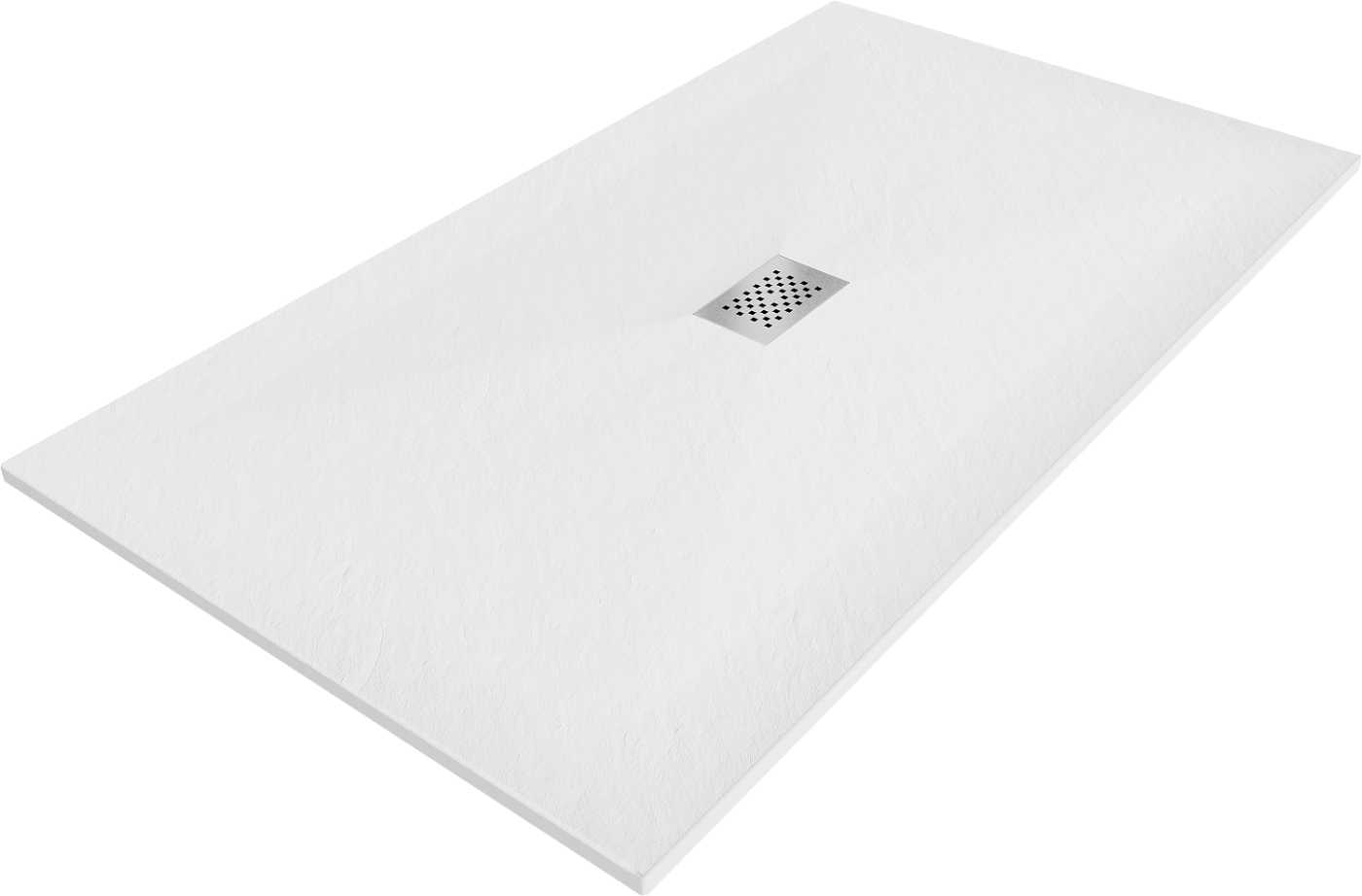 Mexen Hugo brodzik prostokątny SMC 160 x 100 cm, biały, maskownica inox - 42101016-X