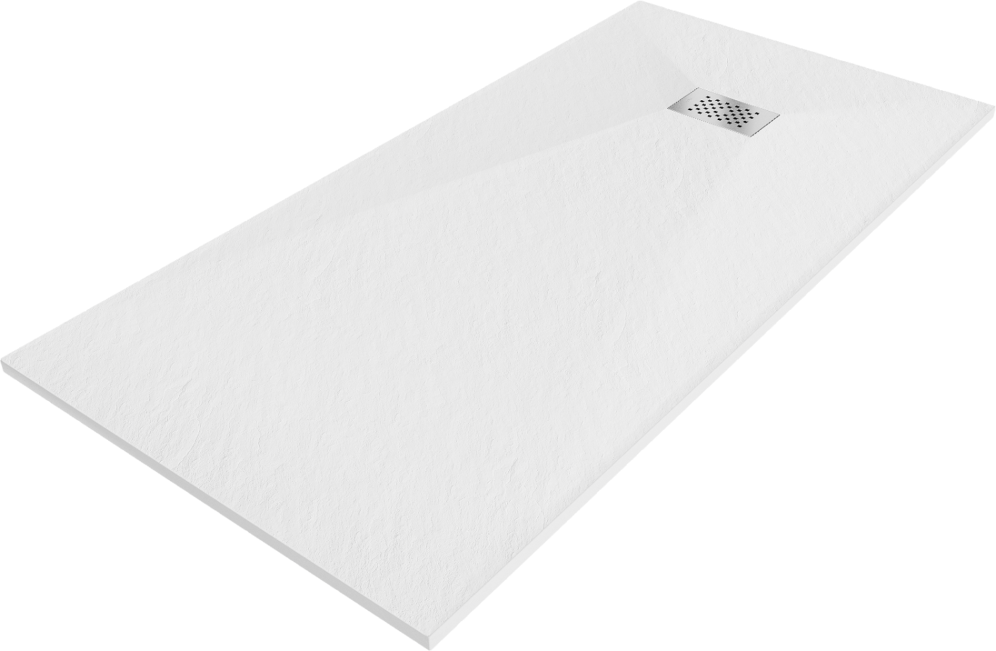 Mexen Hugo brodzik prostokątny SMC 180 x 80 cm, biały, maskownica inox - 42108018-X