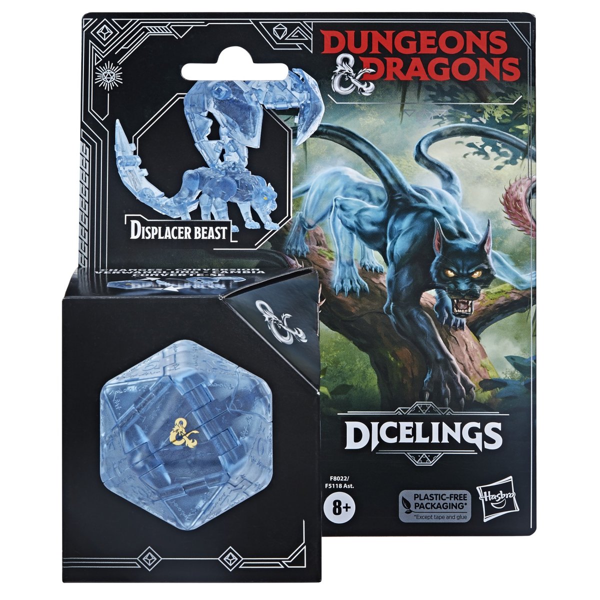 Dungeons & Dragons F80225X0 Monster Dicelings Displacer Beast Collectible D&D Action Figure, Azul