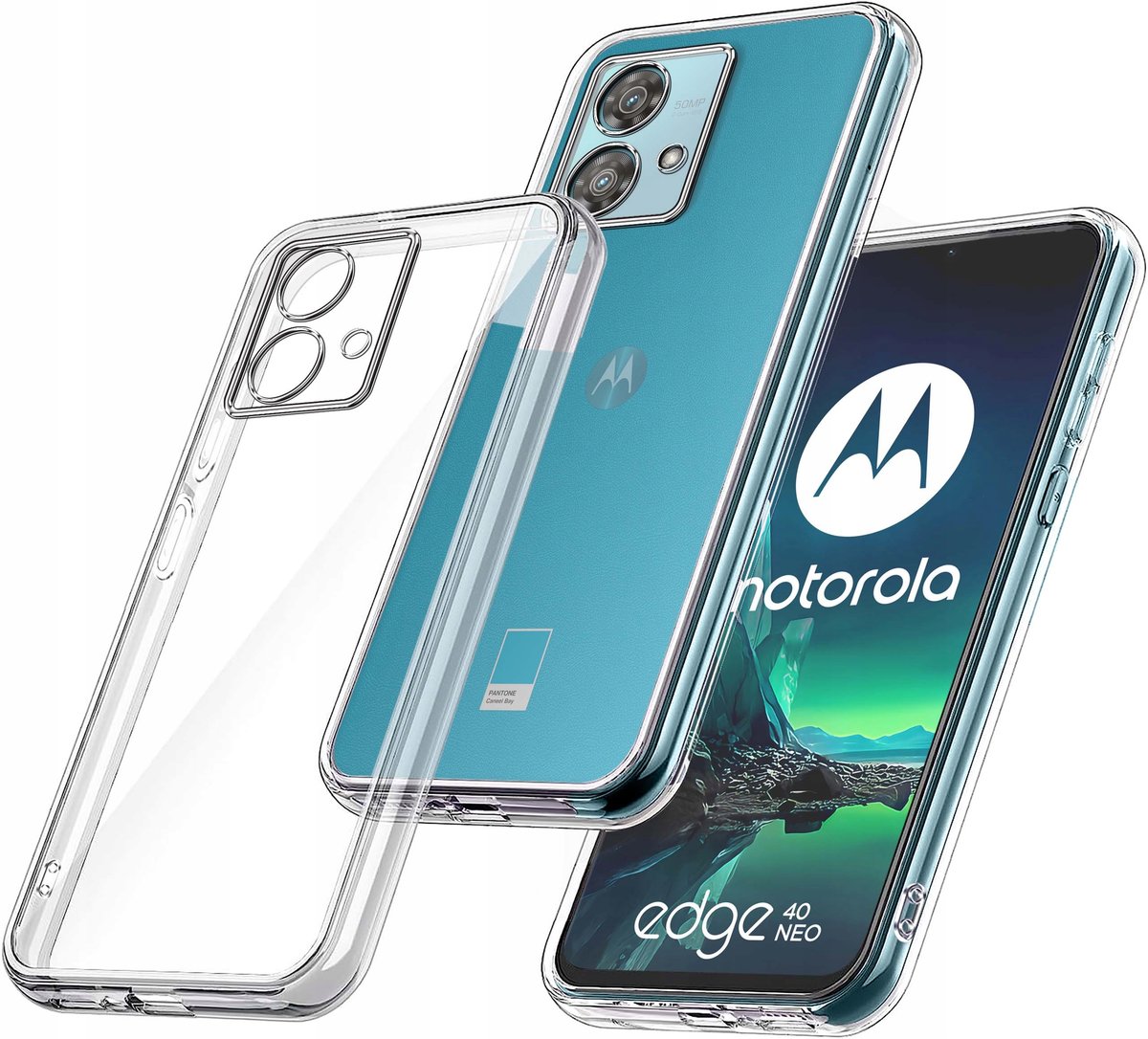 Etui do Motorola Moto Edge 40 Neo WZMACNIANE 360° CLEAR