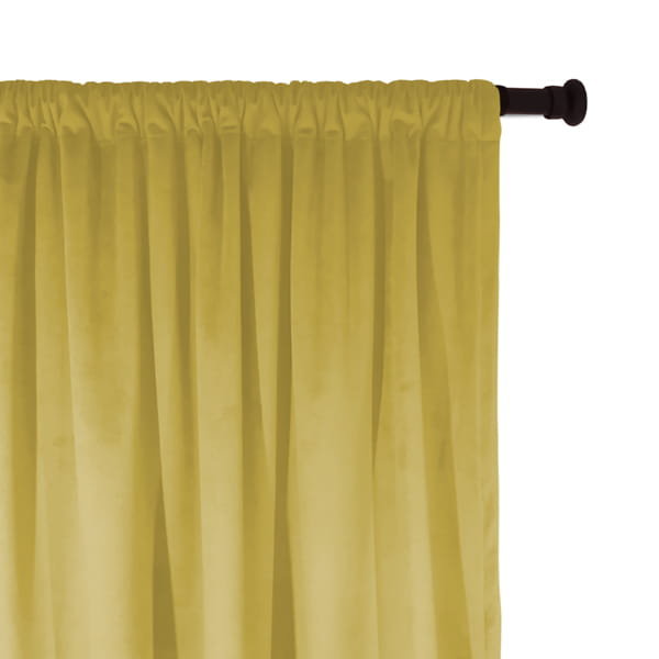 Zasłona Velvet Ve2234 | Żółty 140 X 260 Cm