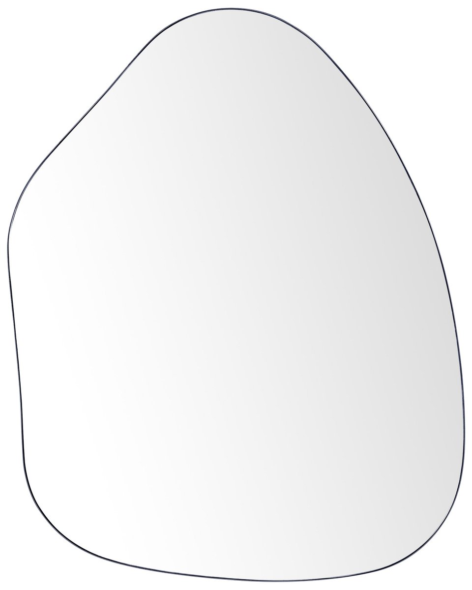 Metalowe lustro ścienne 70 x 92 cm czarne PUTEAUX