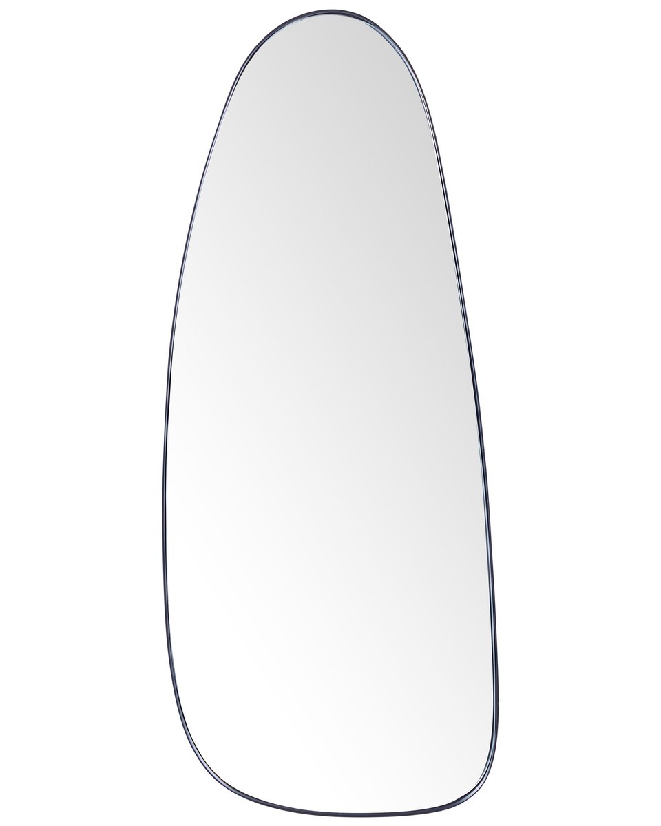 Metalowe lustro ścienne 39 x 95 cm czarne CERGY
