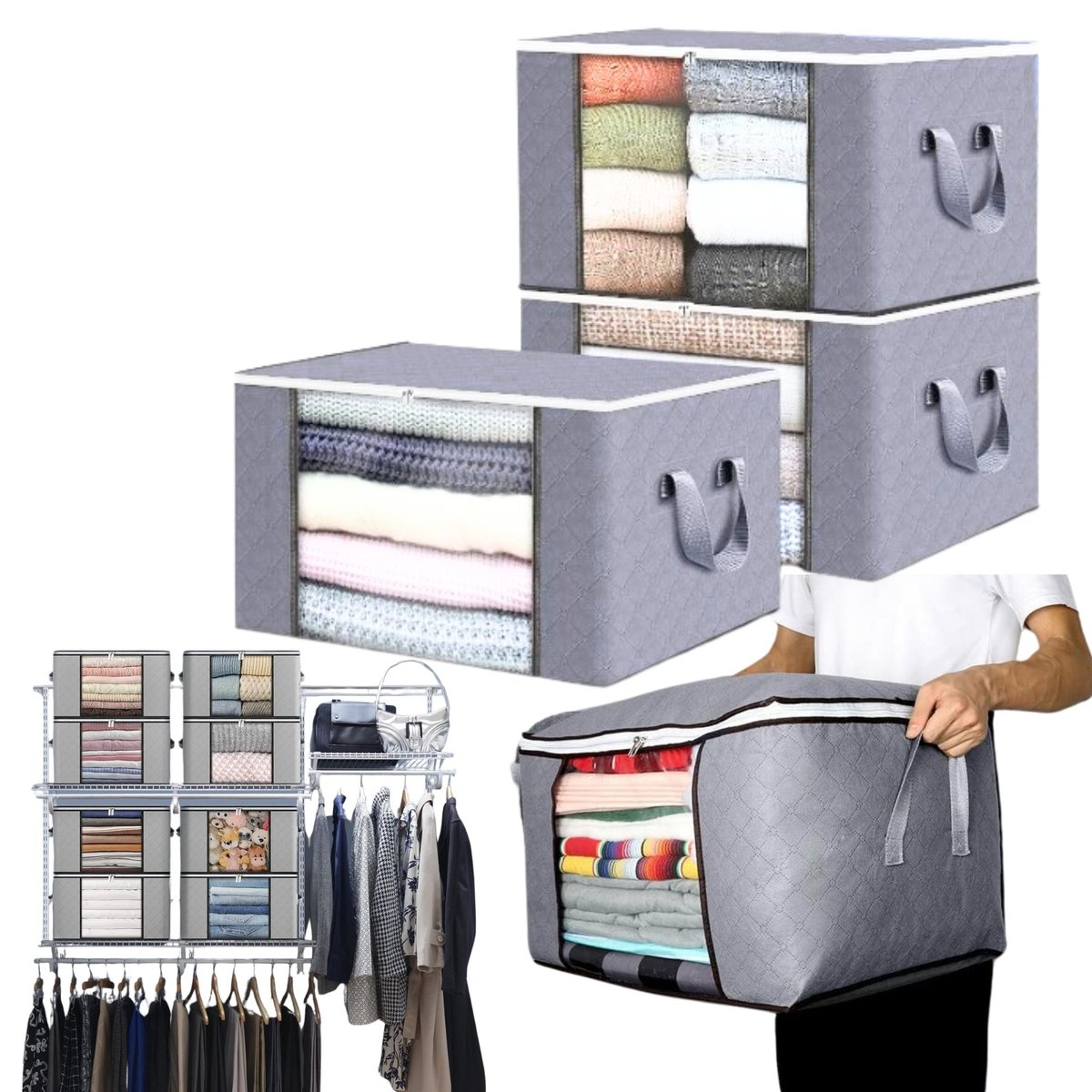 Organizer Do Szafy 60 X 40 Cm 3 Szt.