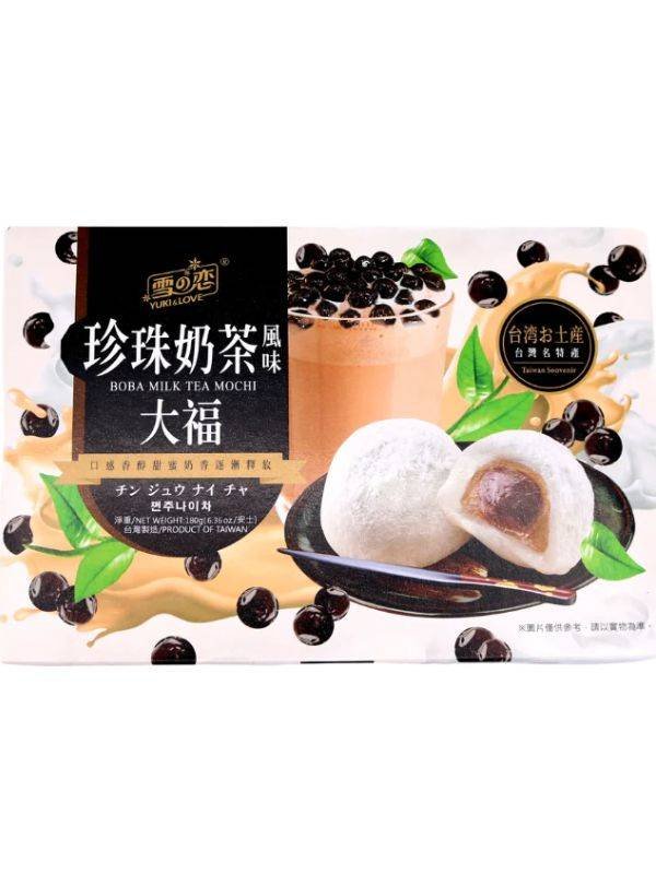 Japońskie Mochi Ryżowe Ciastka Z Nadzieniem Bubble Milk Tea Boba Kuchnia Azjatycka Yuki&Love 180g