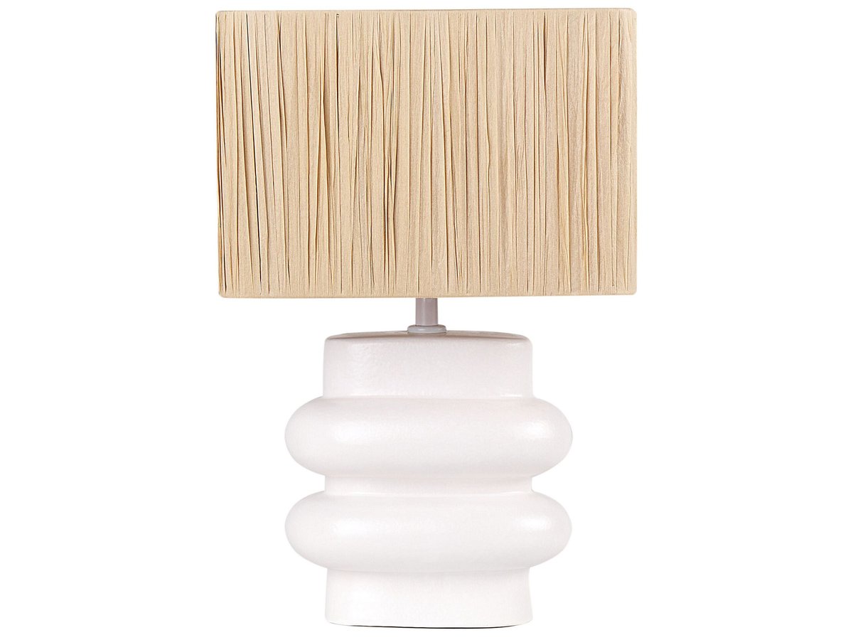 Lampa stołowa ceramiczna biała JUDY