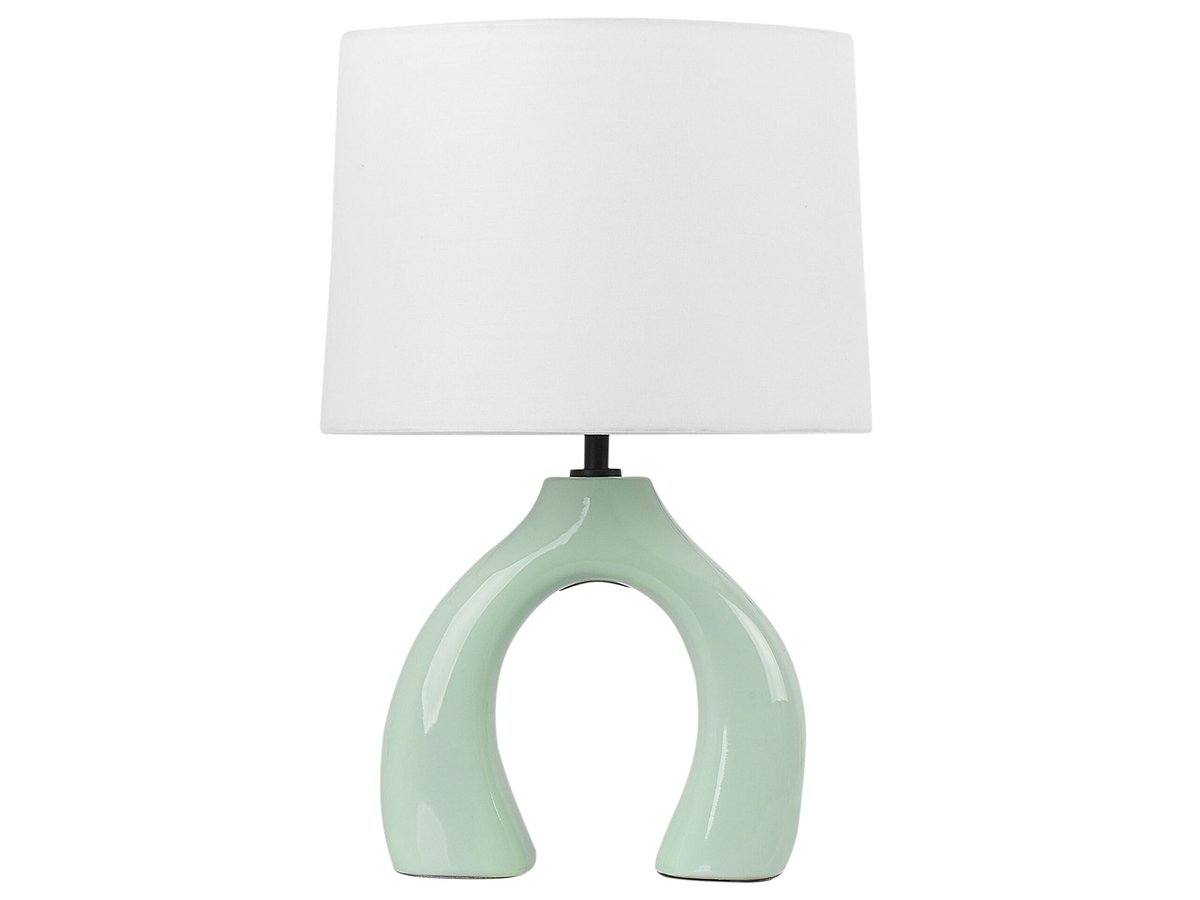 Lampa stołowa ceramiczna jasnozielona ABBIE