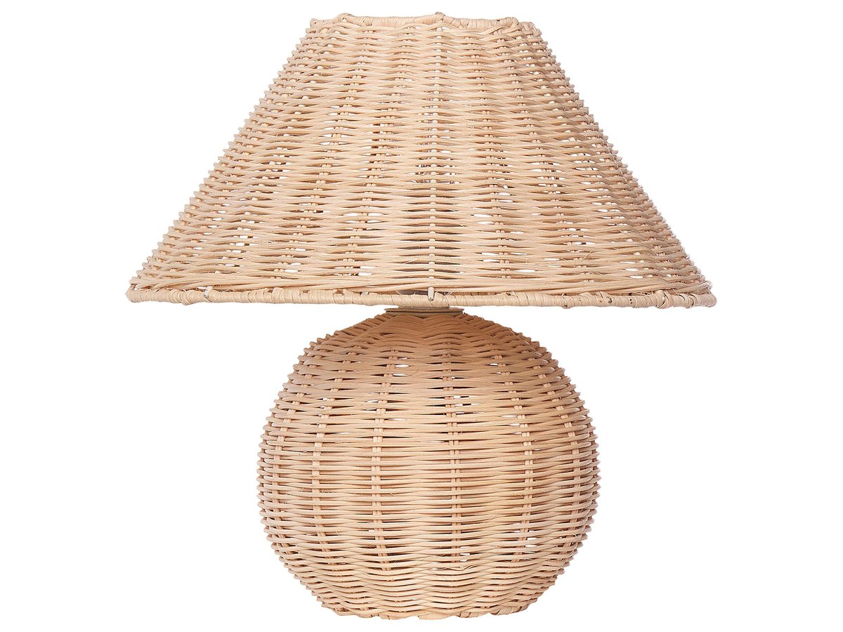 Lampa stołowa rattanowa jasna CINDER