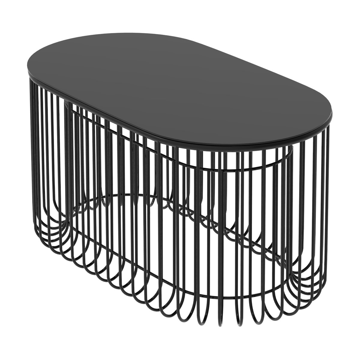 Stolik Kawowy Metalowy Czarny 58X45X40Cm