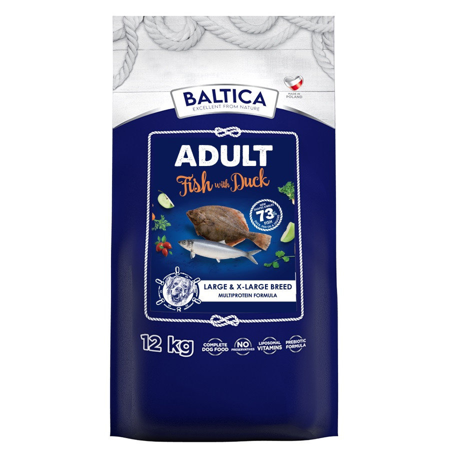 BALTICA Fish & Duck Large 12kg RYBY KACZKA