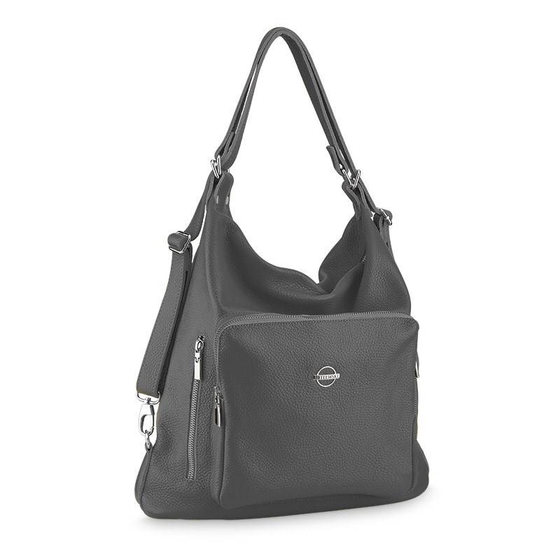 Plecak torebka 2w1 BETLEWSKI TWB-DOL-17 c. szary