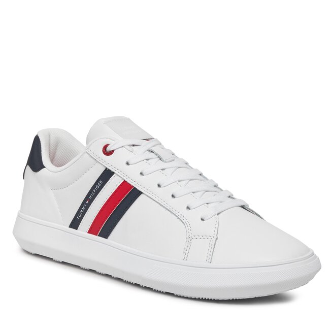 Sneakersy Tommy Hilfiger Essential Leather Cupsole FM0FM04921 White YBS