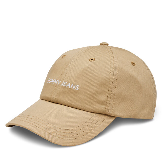 Czapka z daszkiem Tommy Jeans Tjm Linear Logo Cap AM0AM12024 Tawny Sand AB0