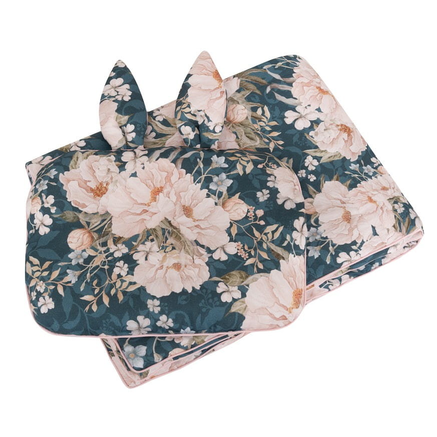 Pościel Z Wypełnieniem 'M' Peonie Granat Samiboo