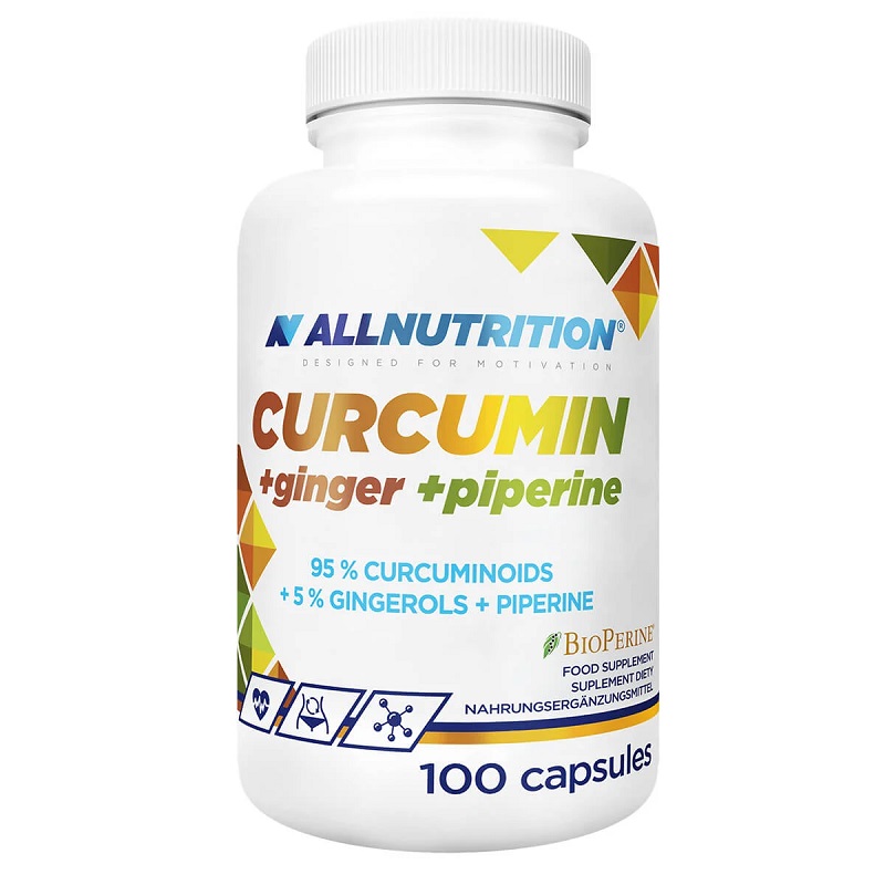 Allnutrition Curcumin + Ginger + Piperine 100 Kapsułek