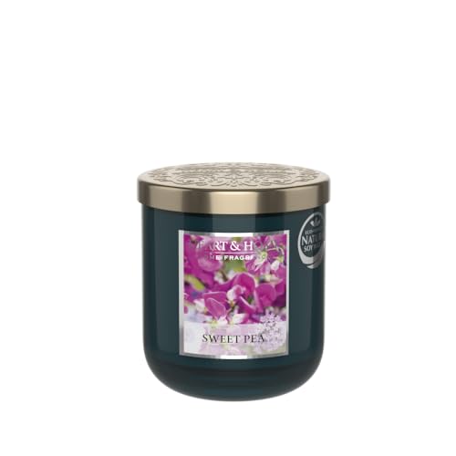 HEART & HOME świeca zapachowa z naturalnego wosku sojowego do domu, mała słoik z zapachem, czas palenia 30 godzin, prezent, dekoracja i zapach do domu, szklany słoik