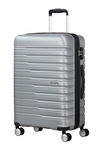 American Tourister Flashline - Spinner M, walizka, 67 cm, 69/75 l, srebrny (Sky Silver), Srebrny (Sky Silver), Spinner M (67 cm - 69/75 L), Walizki i wózki