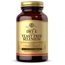 Solgar Dry Vitamin E with Yeast Free Selenium Suplement diety 100 kaps.