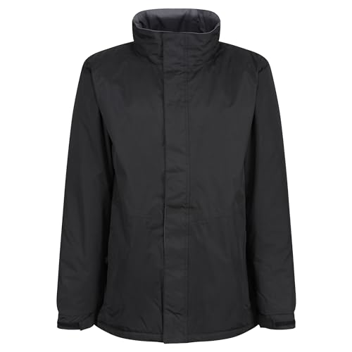 Regatta Męska kurtka Beauford, wielobarwna (czarna/uszczelniająca szara), średnia (rozmiar producenta: M)