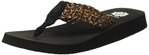 Yellow Box Soleil japonki damskie, czarny - Leopard - 42 EU