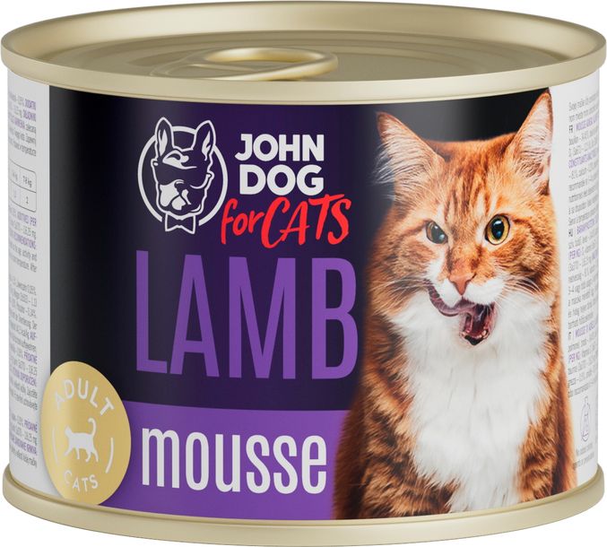 JohnDog For cats Mousse jagnięcina mus 200g