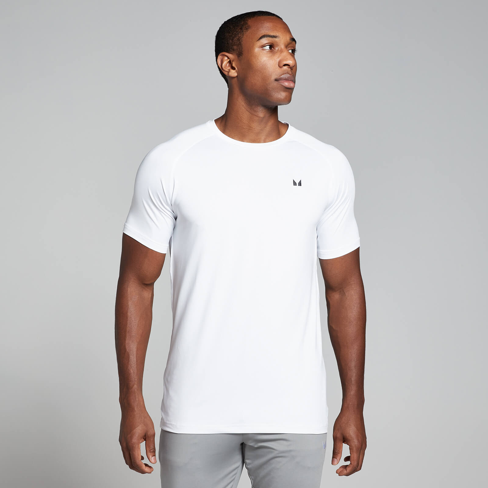 Męski T-shirt z krótkim rękawem z kolekcji Training MP – biały - XS