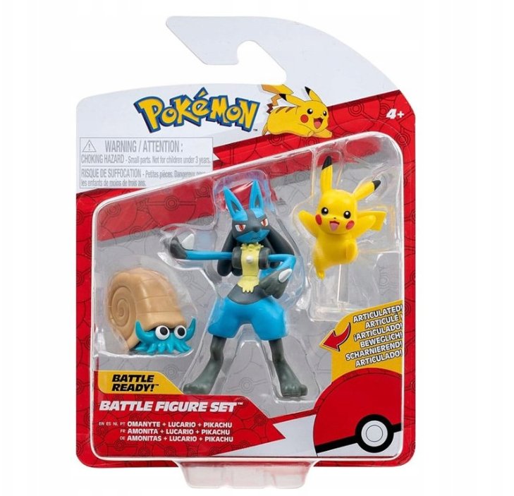 Figurki Bitewne Pokemon Omanyte Lucario Pikachu