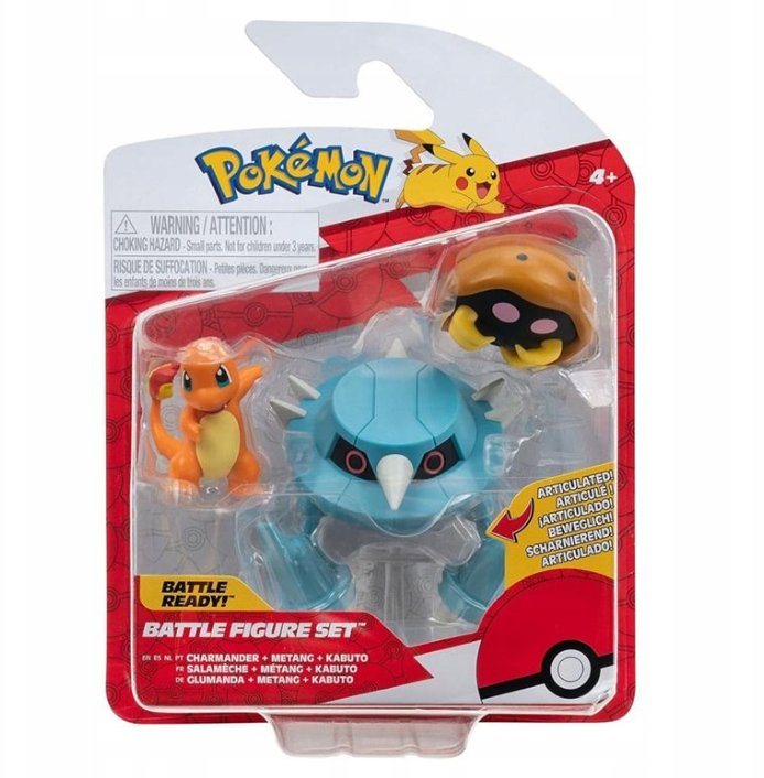 Figurki Bitewne Pokemon Charmander Metang Kabuto