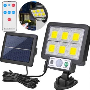 Lampa solarna naścienna 6x COB 120LED