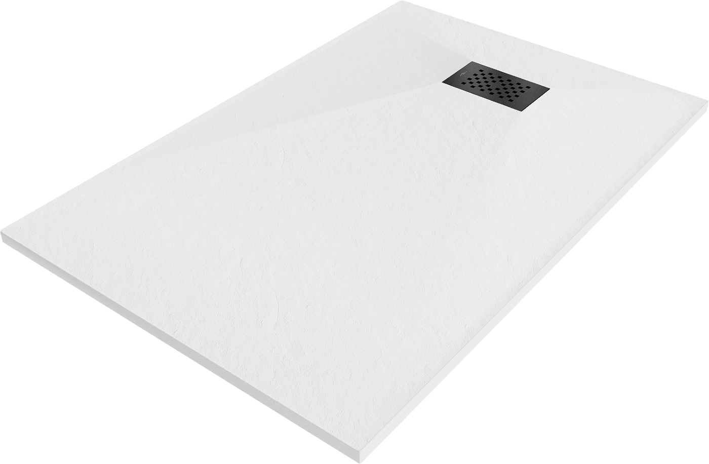 Mexen Hugo brodzik prostokątny SMC 100 x 90 cm, biały, maskownica czarna - 42109010-B