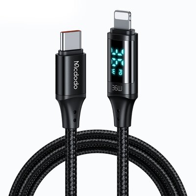 Kabel USB-C do Lightning Mcdodo CA-1030, 36W, 1.2m (czarny)