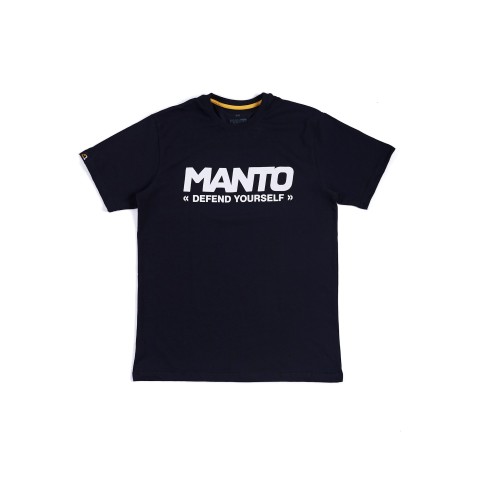 MANTO T-shirt Koszulka Logotype Defend Czarna