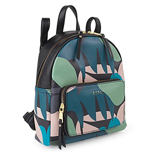 SKPAT - Damska torba na plecaki - Plecak damski w casual fashion marki LOIS. Plecak podróżny z podwójnym uchwytem i regulowanymi paskami na plecy. Plecaki damskie Wegańska skóra Płótno-skóra ekologi