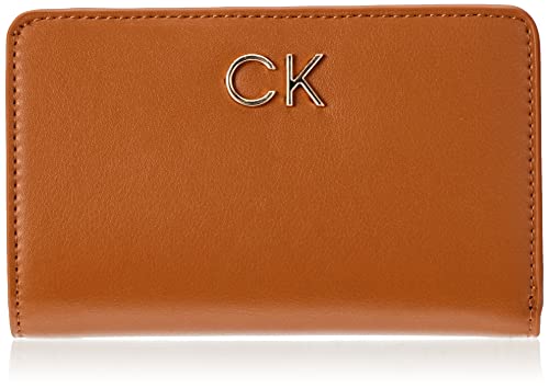Calvin Klein Damski portfel francuski Re-Lock składany potrójnie składany, Ck czarny, Rozmiar uniwersalny