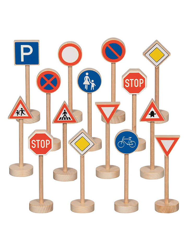 Goki 15-częściowy zestaw znaków drogowych - 5+