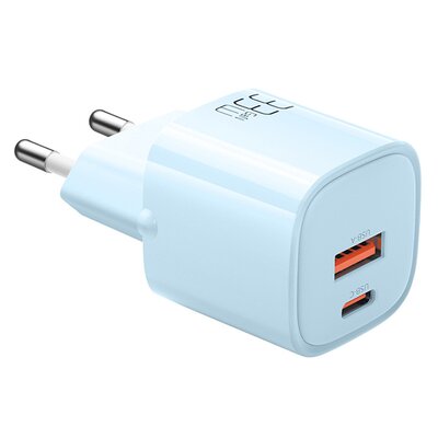 MCDODO, ŁADOWARKA USB/USB-C, SZYBKA, NANO, GAN 33W PD, NIEBIESKA