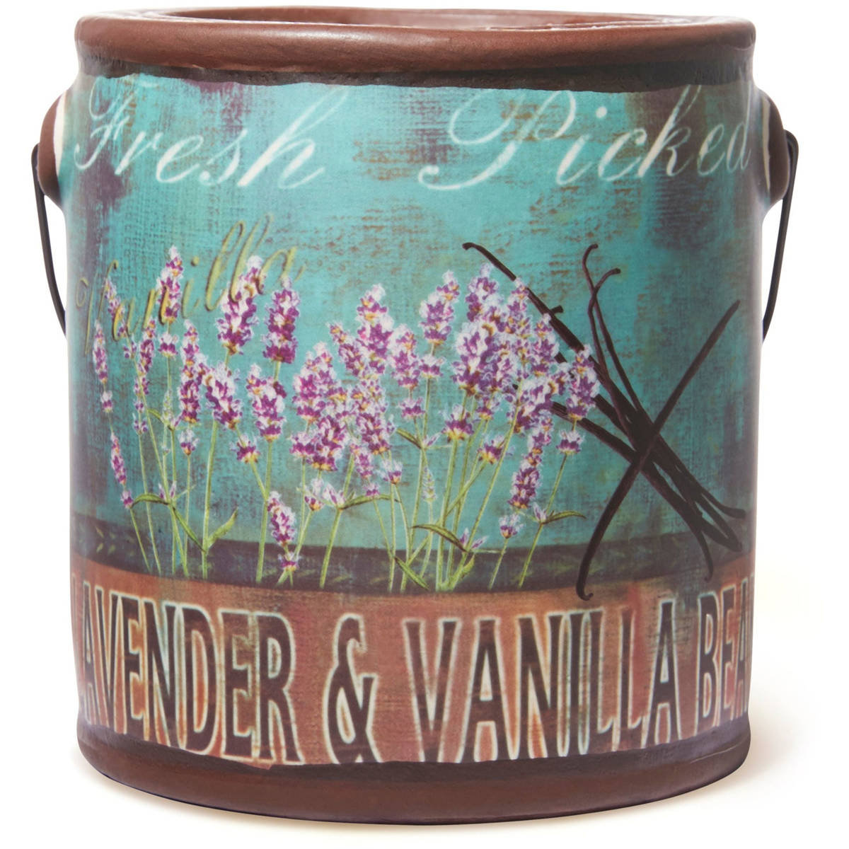 Cheerful Candle duża świeca zapachowa w ozdobnej ceramice 2 knoty 20 oz 567 g - Lavender Vanilla Bean