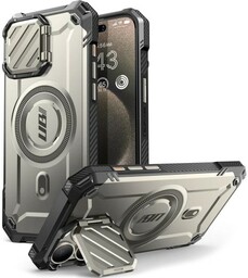 Supcase Etui pancerne UB Mag XT z MagSafe do iPhone 15 Pro, beżowe