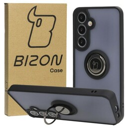 Bizon Etui Case Hybrid Ring do Galaxy S24 Plus, czarne