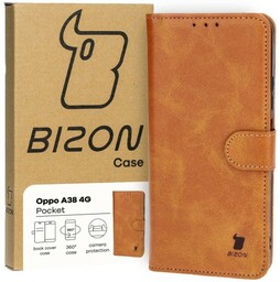 Bizon Etui Case Pocket do Oppo A38 4G, brązowe