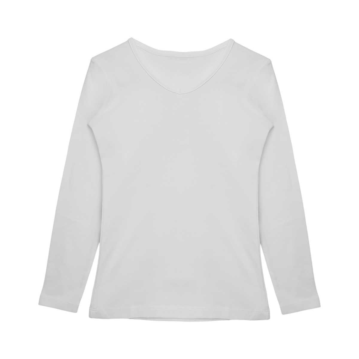 Bluzka z długim rękawem unisex, biały/Olimpias