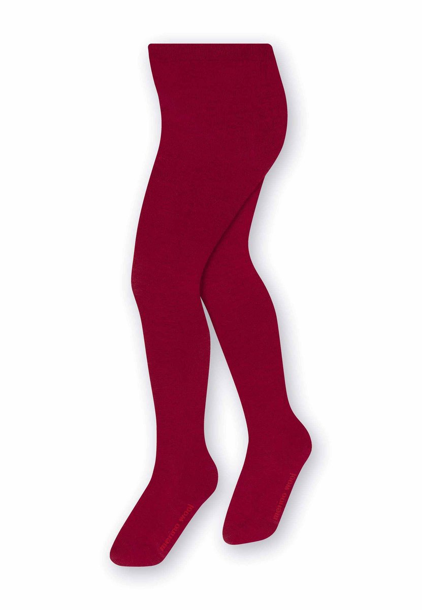Rajstopki z wełny merynosów dziecięce bordowe