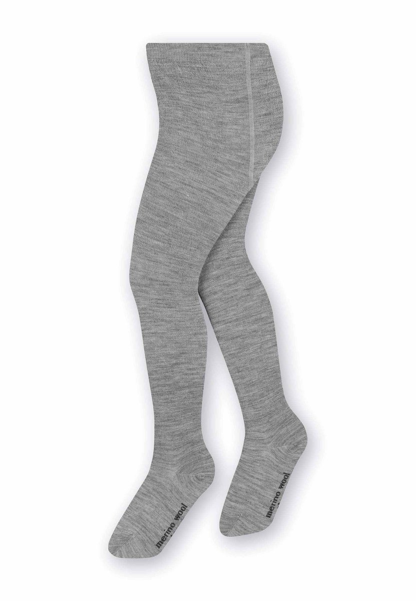 Rajstopki z wełny merynosów dziecięce szare