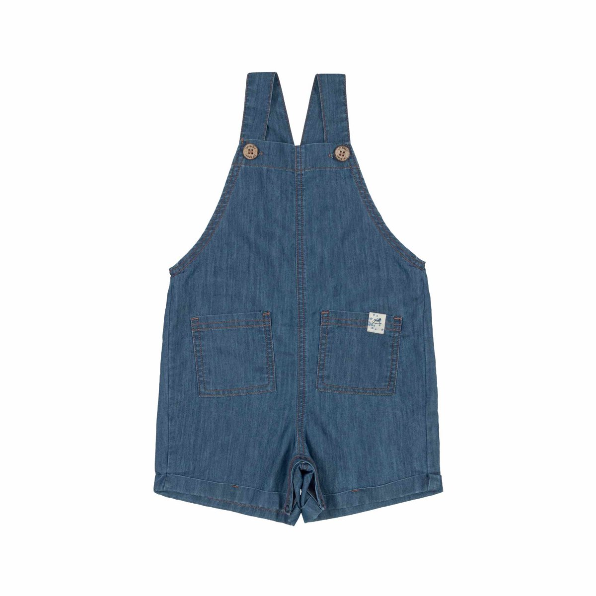 Szorty ogrodniczki jeansowe chłopięce, denim/Up Baby