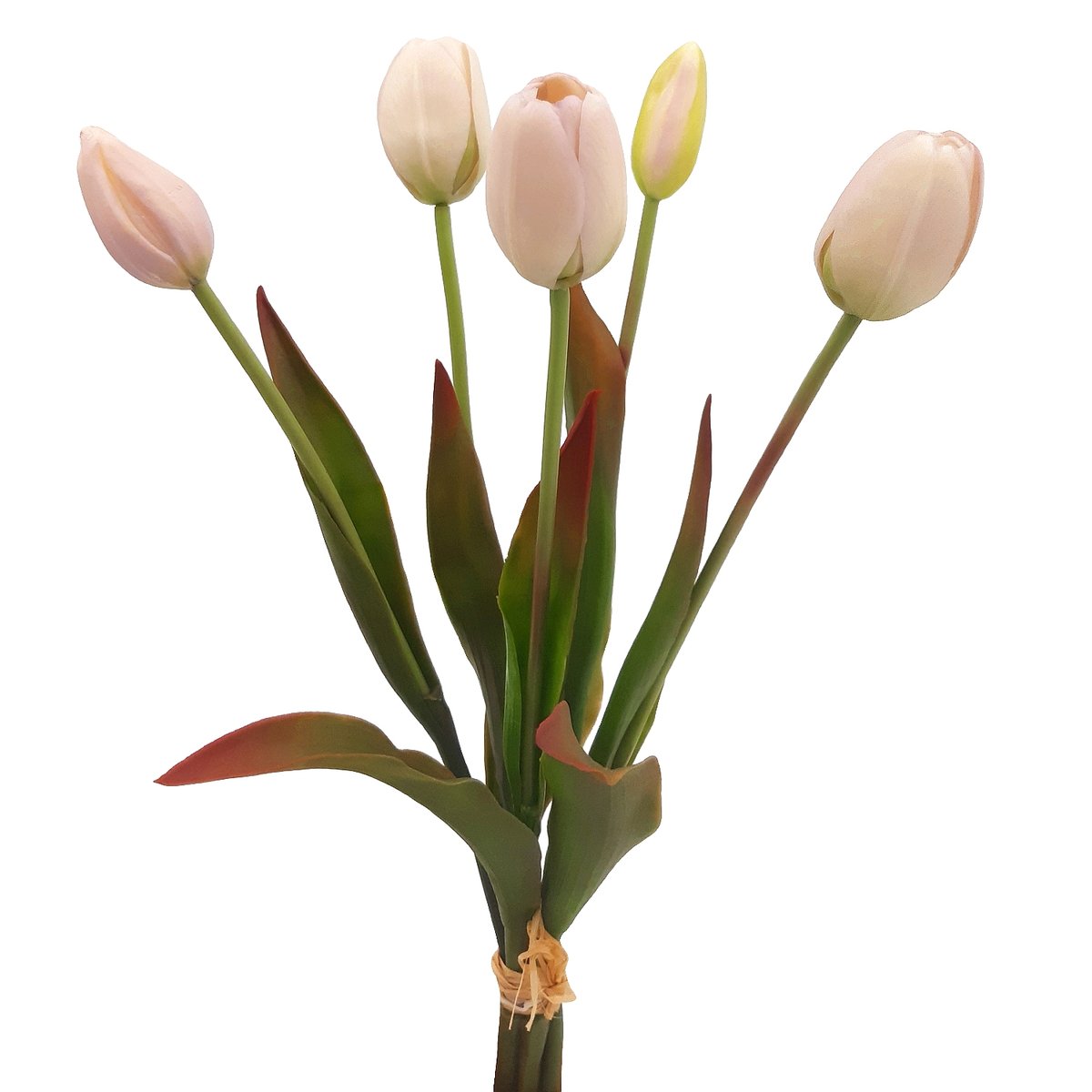 Tulipany silikonowe jak żywe liliowe bukiet 5 sztuk gumowe 40 cm