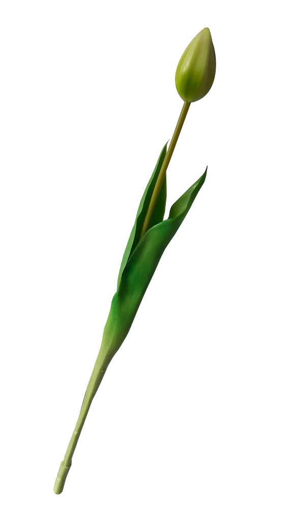 Tulipan silikonowy jak żywy zielony gumowy 41 cm