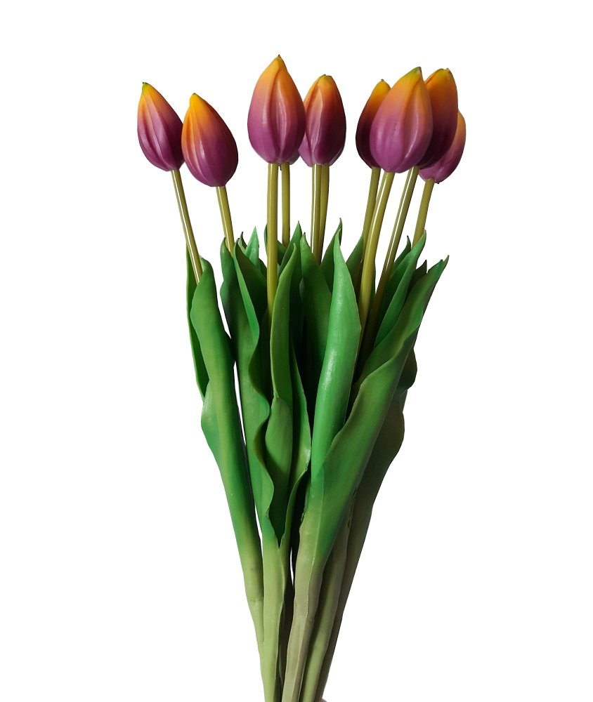 Tulipan silikonowy jak żywy fioletowy gumowy 41 cm