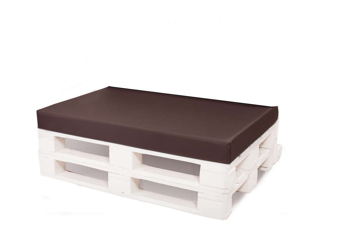 Płaska poduszka 120x50x10cm, brązowa, poduszka na paletę, poduszka siedziska, poduszka ogrodowa, poduszka na meble ogrodowe, poduszka zewnętrzna/ Se..