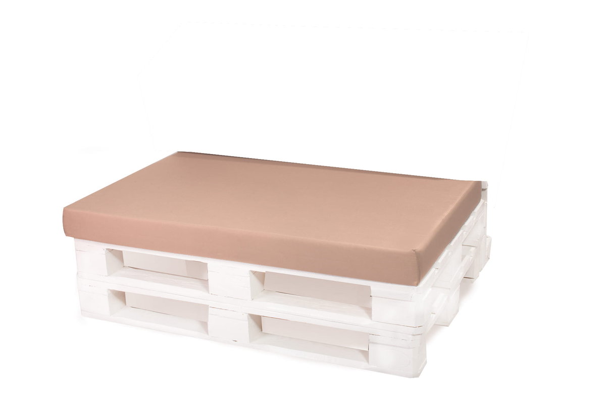 Płaska poduszka 120x50x10cm, beżowa, poduszka na paletę, poduszka siedziska, poduszka ogrodowa, poduszka na meble ogrodowe, poduszka zewnętrzna/ Set..