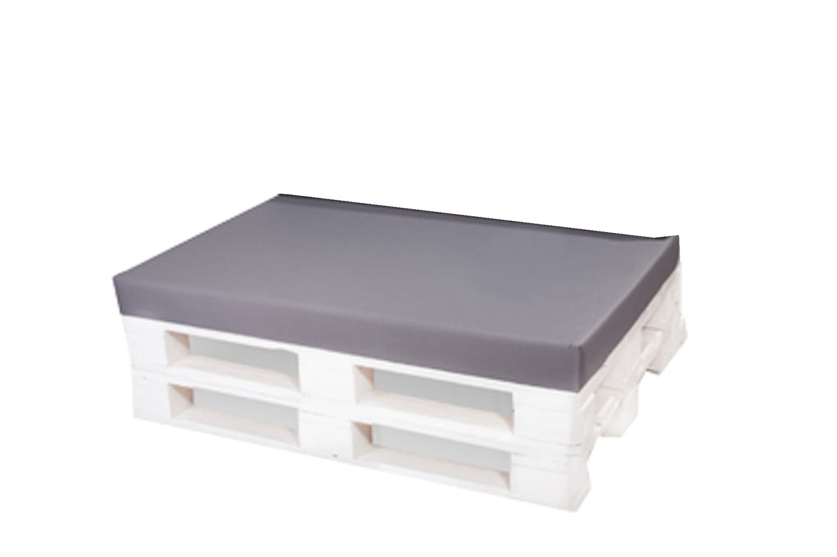 Płaska poduszka 120x50x10cm, szara, poduszka na paletę, poduszka siedziska, poduszka ogrodowa, poduszka na meble ogrodowe, poduszka zewnętrzna/ Setg..